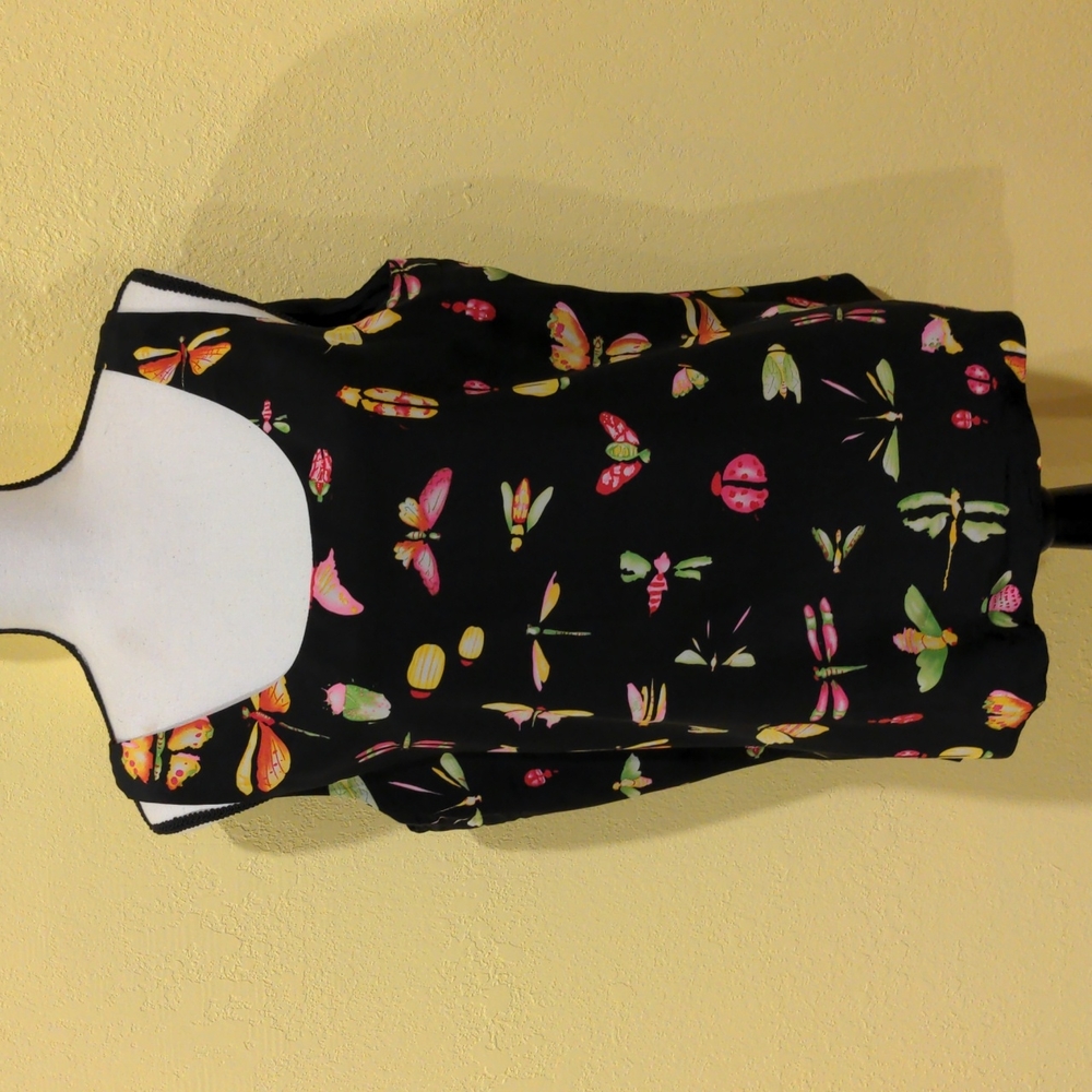 Anna May VTG silk top with bugs
